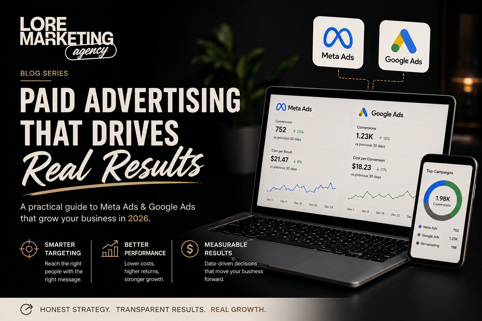 Paid advertising guide covering Meta Ads and Google Ads strategies for business growth in 2026.